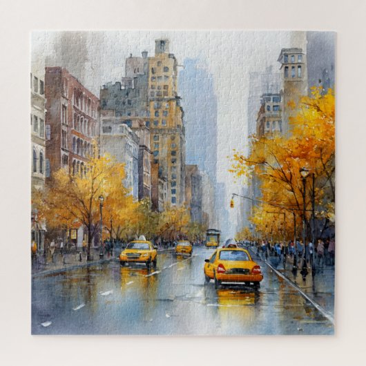 Watercolour Autumn in New York Puzzle (Vertikal)
