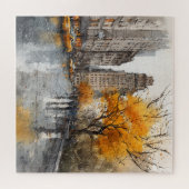 Watercolour Autumn in New York Puzzle (Horizontal)