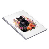 Watercolour Black Cat Notizblock (Rechte Seite)