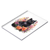 Watercolour Black Cat Notizblock (Linke Seite)