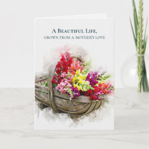 Watercolour Blooms   Muttertags-Schnappdragon Feiertagskarte