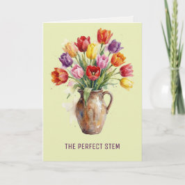 Watercolour Blooms | Tulpen zum witzigen Muttertag Feiertagskarte