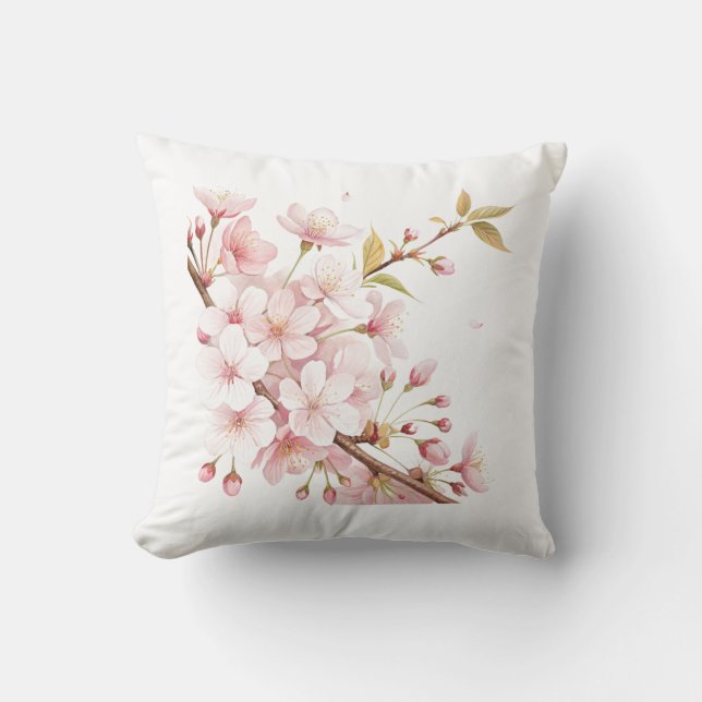 Watercolour Blossoms Beautiful Pillow Cover  Kissen (Vorderseite)