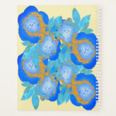 Watercolour Blue Gold Roses Weekly Planer (Rückseite)