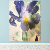 Watercolour Blue Iris Leinwanddruck (Insitu (Holzboden))