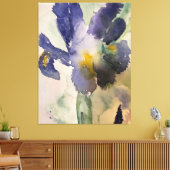Watercolour Blue Iris Leinwanddruck (Insitu (Wohnzimmer))