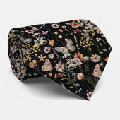 Watercolour Boho Floral Krawatte (Gerollt)