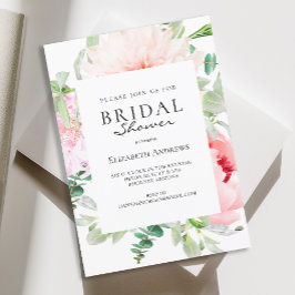 Watercolour Botanical Spring Bridal Shower Einladung