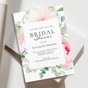 Watercolour Botanical Spring Bridal Shower Einladung