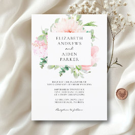 Watercolour Botanical Spring Wedding Collection Einladung