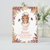 watercolour butterfly Dinosaur Baby Shower Einladung (Stehend Vorderseite)