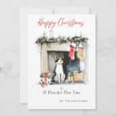 Watercolour Cat-themed Sketch Christmas Card Einladung (Vorderseite)