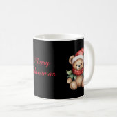 Watercolour Christmas Teddy Bear Kaffeetasse (VorderseiteRechts)