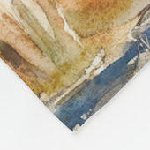 Watercolour Cowboy in Desert Fleecedecke (Ecke)