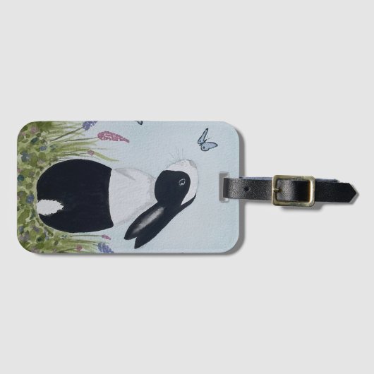 Watercolour Dutch Bunny Rabbit Gepäckanhänger (Vorderseite (Horizontal))