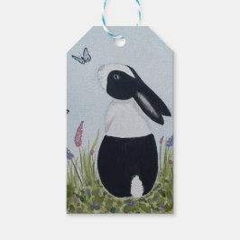 Watercolour Dutch Bunny Rabbit Geschenkanhänger