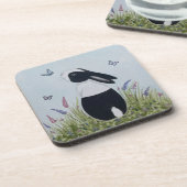 Watercolour Dutch Bunny Rabbit Getränkeuntersetzer (Linke Seite)