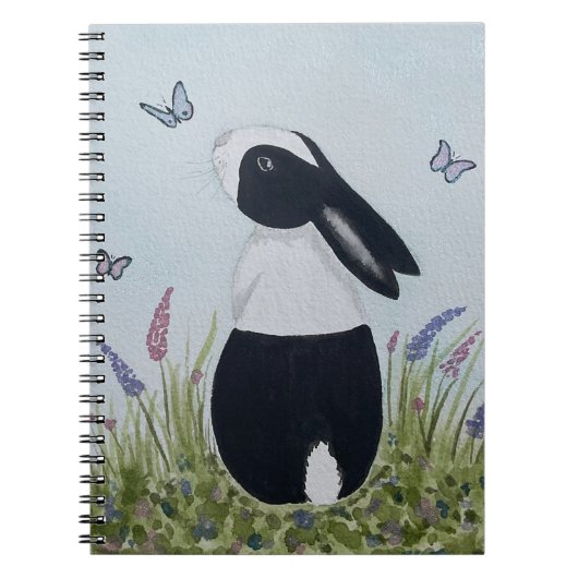 Watercolour Dutch Bunny Rabbit Notizblock (Vorderseite)