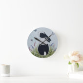 Watercolour Dutch Bunny Rabbit Runde Wanduhr (Zuhause)