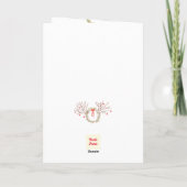 watercolour elegant christmas Folded Greeting Card Karte (Rückseite)