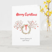 watercolour elegant christmas Folded Greeting Card Karte (Gelbe Blume)