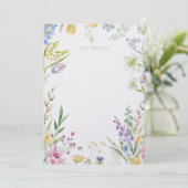 Watercolour Floral save the date Einladung (Stehend Vorderseite)