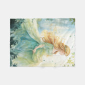 Watercolour Forest Princess Fleecedecke (Vorderseite (Horizontal))