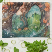 Watercolour Forest Princess Geschirrtuch (Gefaltet)