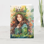 Watercolour Forest Princess Karte (Vorderseite)
