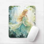 Watercolour Forest Princess Mousepad (Mit Mouse)