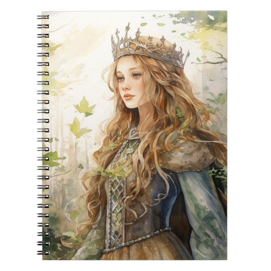 Watercolour Forest Princess Notizblock (Vorderseite)