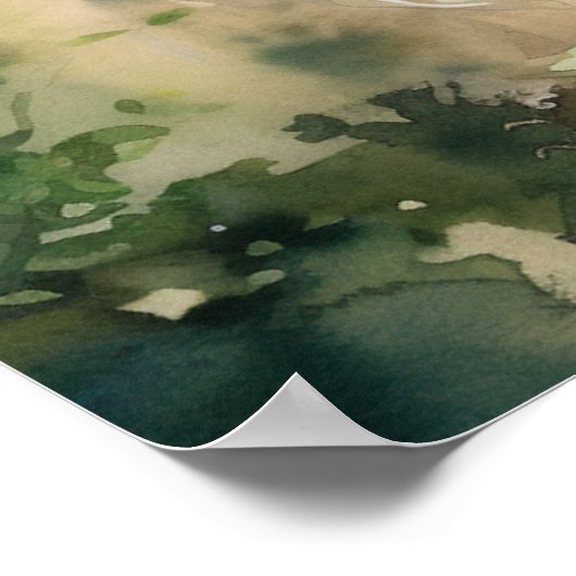 Watercolour Forest Princess Poster (Ecke)