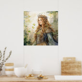 Watercolour Forest Princess Poster (Küche)