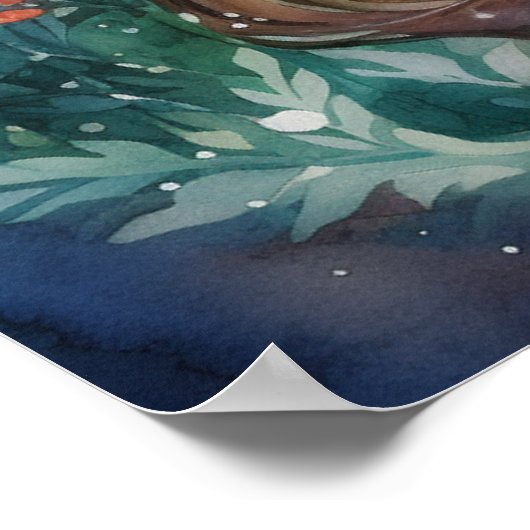 Watercolour Forest Princess Poster (Ecke)