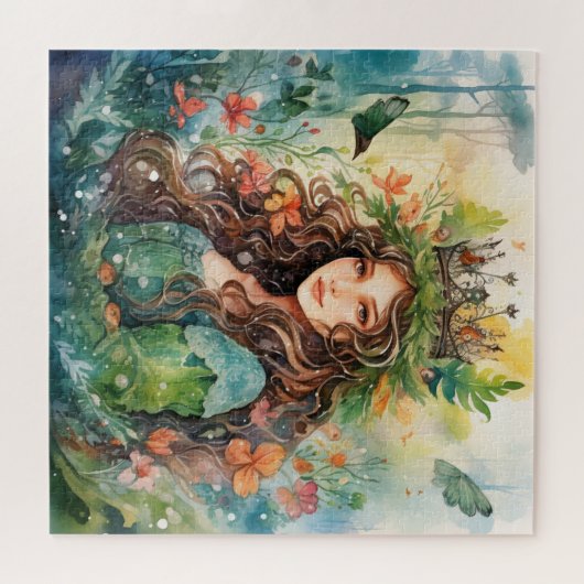 Watercolour Forest Princess Puzzle (Horizontal)