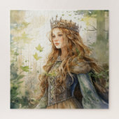 Watercolour Forest Princess Puzzle (Vertikal)