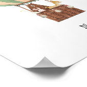 Watercolour Hot Air Balloon Ride Name Poster (Ecke)