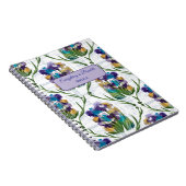 Watercolour Iris Floral Wreath Notebook Notizblock (Rechte Seite)