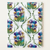 Watercolour Iris Floral Wreath Notebook Planer (Rückseite)