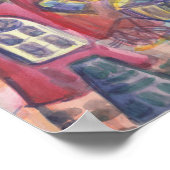 Watercolour Painting Ottawa Old Synagogue Jewish Poster (Ecke)