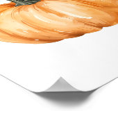 Watercolour Pumpkin Fall Print – Orange Pumpkin Poster (Ecke)