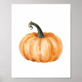 Watercolour Pumpkin Fall Print – Orange Pumpkin Poster (Vorne)