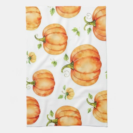Watercolour Pumpkins Geschirrtuch (Vertikal)