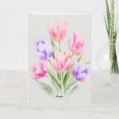 Watercolour Tulips Mother’s Day Card Karte (Rückseite)