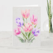 Watercolour Tulips Mother’s Day Card Karte (Vorderseite)