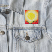 watercolour watercolor painting yellow flower sun button (Beispiel)