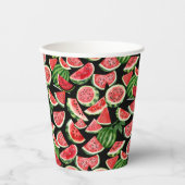 Watercolour Watermelon Paper Cups – Summer Party Pappbecher (Vorderseite)