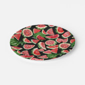 Watercolour Watermelon Paper Plates – Summer Party Pappteller (Schrägansicht)