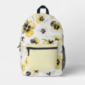 Watercolour Yellow Floral  Bedruckter Rucksack (Vorderseite)