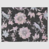 Watercolours pink blue black elegant pattern  seidenpapier (Vorderseite)